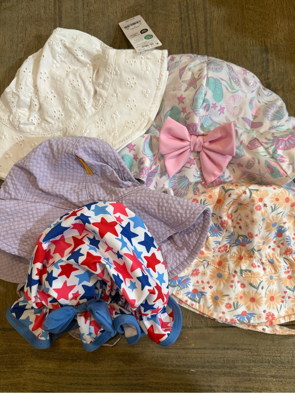 Bundle of 5 12-18 month Girl Hats